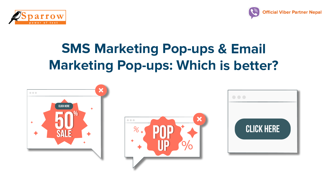 sms marketing popup and email marketing pop up